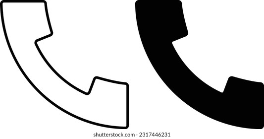 Phone icon sheet, simple trendy flat style line and solid Isolated vector illustration on white background. For apps, logo, websites, symbol , UI, UX, graphic and web design. EPS 10.
