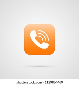 Phone icon, sign. Handset. Vector illustration app