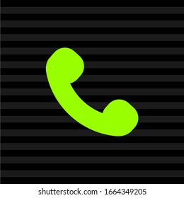 Phone icon, sign. Handset. Vector illustration. Flat design.