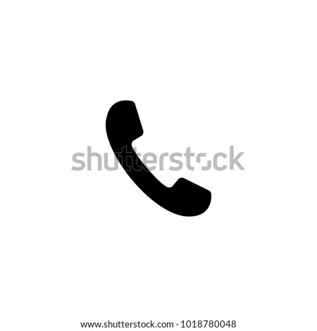 Phone icon, sign. Handset. Vector illustration. Flat design.