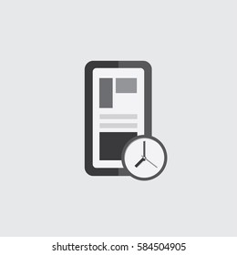 phone icon with a sign reminder 