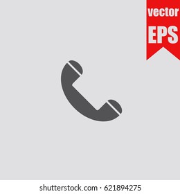 Phone icon sign symbol isolated in flat style.Vector illustration.