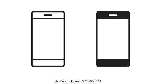 Phone icon silhouette vector designs. Editable Strokes