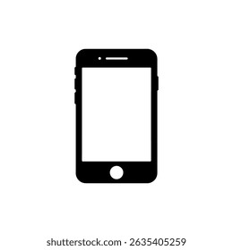 Phone Icon silhouette vector flat illustration design.