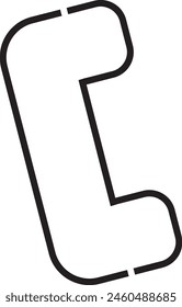 Phone icon simple black and white