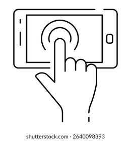 phone icon, simple design, vector illustration