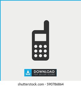phone icon. Simple filled phone icon. On white background.