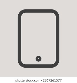 Icono de teléfono en estilo simple, plano y minimalista