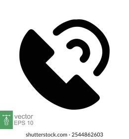 Telefonsymbol. Einfacher flacher Stil. Call, Receiver, Hotline, Handy, Contact Support Konzept. Vektorgrafik einzeln auf weißem Hintergrund. EPS 10.