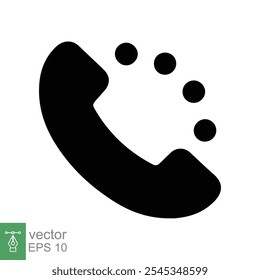 Telefonsymbol. Einfacher flacher Stil. Call, Receiver, Hotline, Handy, Contact Support Konzept. Vektorgrafik einzeln auf weißem Hintergrund. EPS 10.