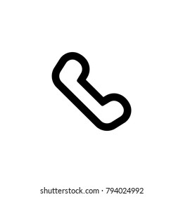 Phone icon for simple flat style ui design.