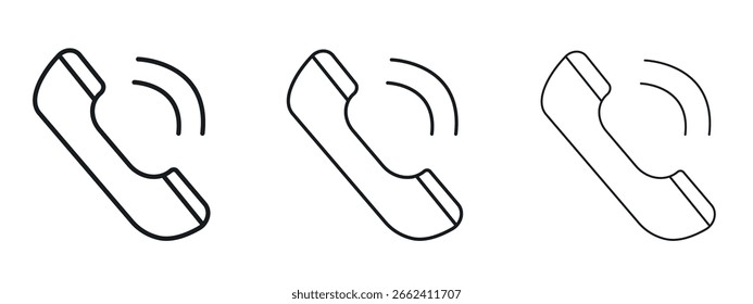 Ícone de telefone design de linha simples - Ilustração de vetor simples