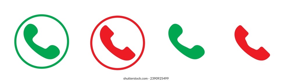 Phone icon in simple style. Handset icon with waves. Telephone symbol for website isolated on white background. Flat vector illustration