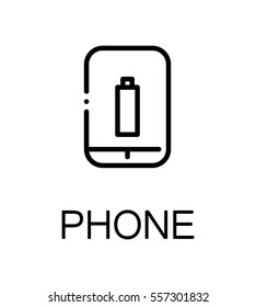 Phone icon. Single high quality outline symbol for web design or mobile app. Thin line sign for design logo. Black outline pictogram on white background