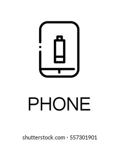 Phone icon. Single high quality outline symbol for web design or mobile app. Thin line sign for design logo. Black outline pictogram on white background