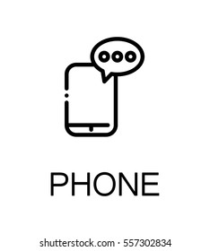 Phone icon. Single high quality outline symbol for web design or mobile app. Thin line sign for design logo. Black outline pictogram on white background