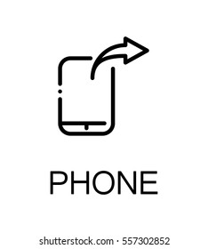 Phone icon. Single high quality outline symbol for web design or mobile app. Thin line sign for design logo. Black outline pictogram on white background