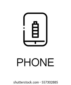 Phone icon. Single high quality outline symbol for web design or mobile app. Thin line sign for design logo. Black outline pictogram on white background