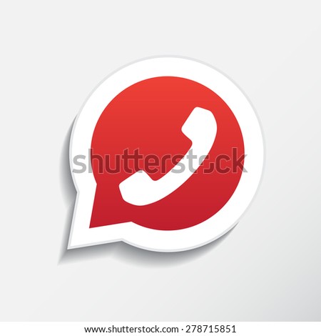 Phone icon in speech bubble 