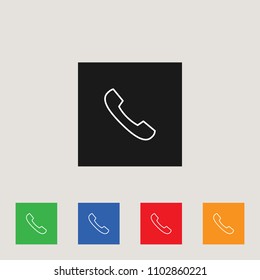Phone icon, stock vector illustration, EPS10.