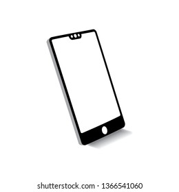 phone icon in stylish flat style isolated on white background. phone symbol hacker