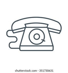 Phone icon suitable for info graphics, websites and print media and  interfaces. Line vector icon.