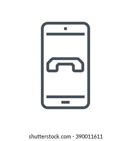 Phone icon suitable for info graphics, websites and print media and  interfaces. Line vector icon.