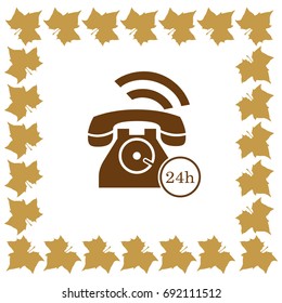 Phone icon, support vector illustration