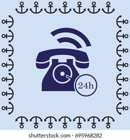 Phone icon, support vector illustration
