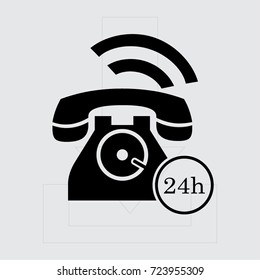 Phone icon, support vector illustration