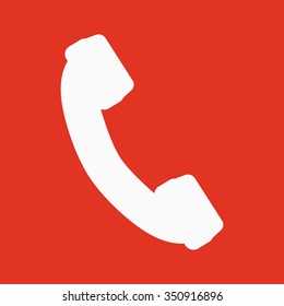 The phone icon. Phone symbol. Flat Vector illustration