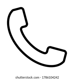 símbolo de icono de teléfono vector en fondo blanco
