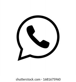 Icône téléphone. Téléphone, icône d'appel en bulle image vectorielle