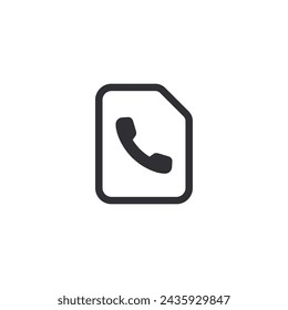 Phone icon. Telephone handset. Communication symbol. Call center. Contact form. Phone sign. Call schedule. SIM card. Phone book. Phonebook. Contact list. Contact list. Telephone symbol. Incoming call.