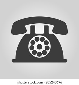 The phone icon. Telephone and support, hotline, helpdesk symbol. Flat Vector illustration