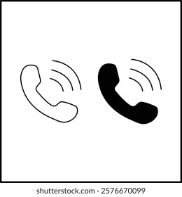 Phone Icon. Telephone icon, vector s. Phone icon , vector, silhouette. Contact us, symbol, sign, . Cell phone pictogram communication icon. 