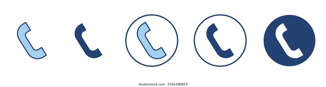 Phone icon Thin line art isolated