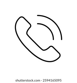 Phone icon in thin line style