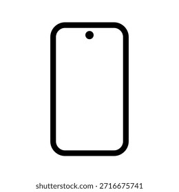 Telefonsymbol in dünner Linie, weißer Hintergrund, eps10.