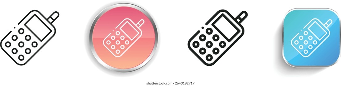 phone icon. Thin Linear, Regular and Button Style Design Isolated On White Background