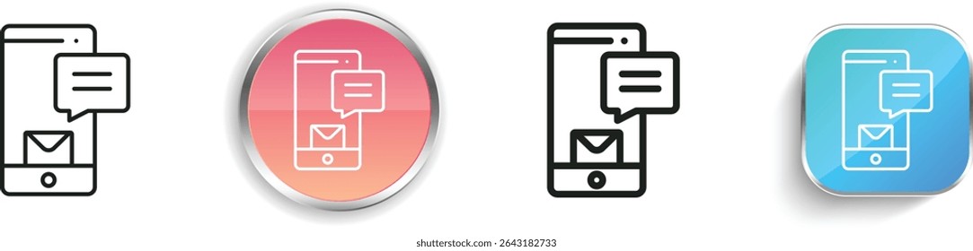 phone icon. Thin Linear, Regular and Button Style Design Isolated On White Background