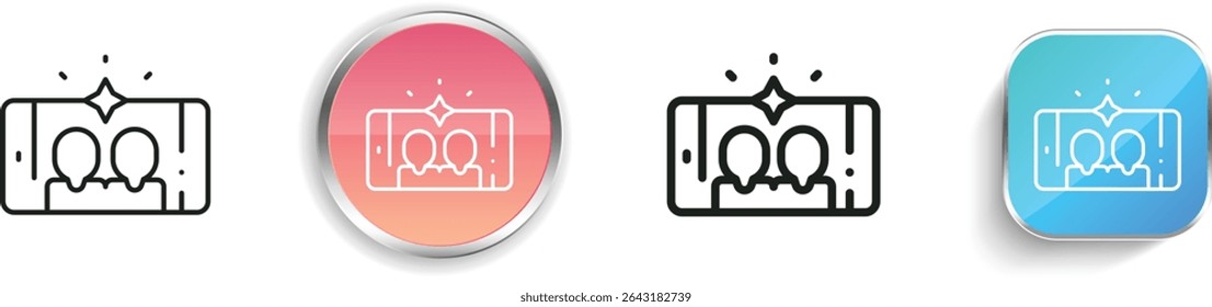 phone icon. Thin Linear, Regular and Button Style Design Isolated On White Background