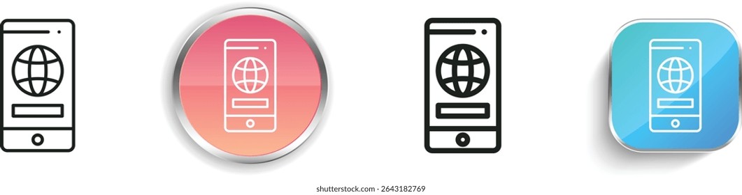 phone icon. Thin Linear, Regular and Button Style Design Isolated On White Background