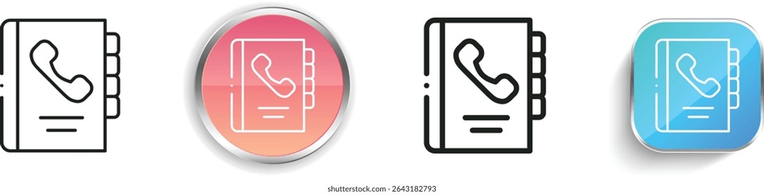 phone icon. Thin Linear, Regular and Button Style Design Isolated On White Background