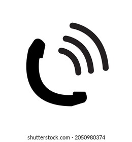 Icono de teléfono en diseño plano de moda. Vector de teléfono y fondo blanco