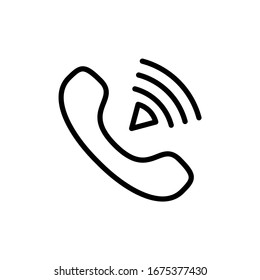 Telefonische Ikone in trendiger Umriss-Vektorillustration Logo-Vorlage. EPS10