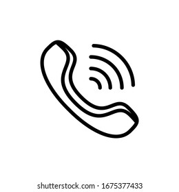 Phone icon in trendy flat outline style vector illustration logo template. EPS 10