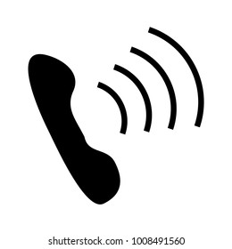 Phone icon in trendy flat style on white background. Telephone symbol. Vector illustration.