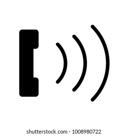 Phone icon in trendy flat style on white background. Telephone symbol. Vector illustration.