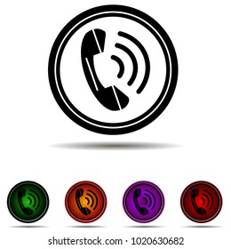 Phone icon in trendy flat style isolated.